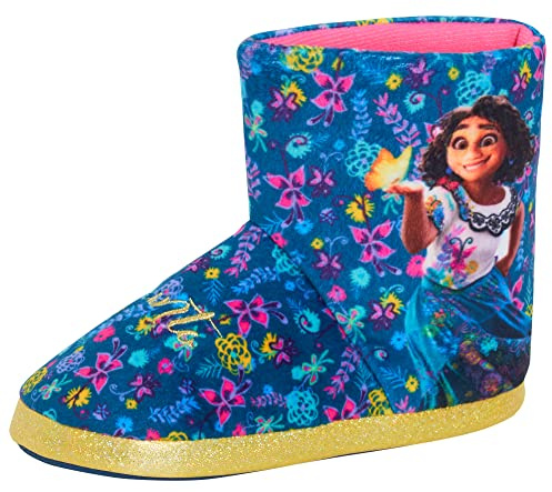 Disney Encanto Girls Slipper Boots Mirabel Slippers Fleece Lined Warm Booties House Shoes