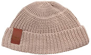 kabak Burglar Beanie Atmungsaktive Kurze Strickmütze aus Bio-Baumwolle Street Style Unisex-Kopfwärmer-Fischermütze, Beige