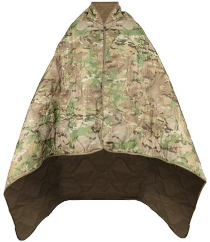 Tongcamo Poncho Liner Military Blankets Outdoor Camping Blanket for Travel, Beach, Grass, Picnic, Car Emergency, Outdoor, Survival