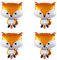Finypa Fuchs-Ballons aus Mylar, für Babyparty, Kinder, Jungen, Dekoration für Wald-Mottopartys, 63 cm, 4 Stück