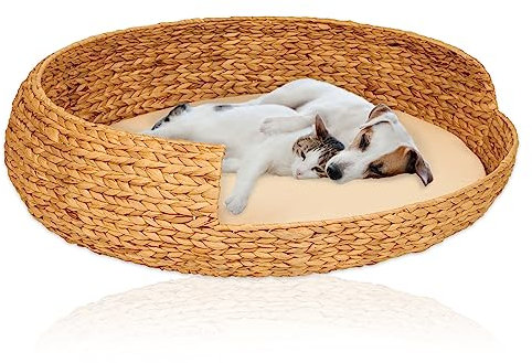 Lycce Hundebett Katzenbett Opal Wasserhyazinthe Natur Gr. 5 (Ø 83 cm)