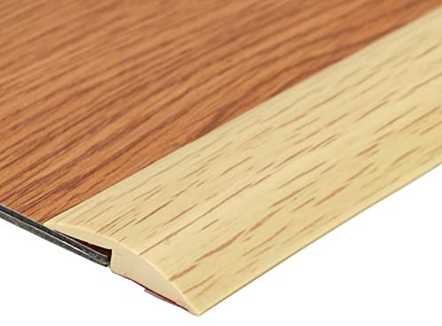 GELINTONG 2 Metros Banda de Umbral de Puerta de Suelo de PVC Vinilo,Etiqueta engomada de borde de moqueta,Perfil de transición,Barra de alfombra,Adecuado para una pendiente de umbral de 3 mm.