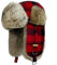 HEYANN Fliegermütze Damen Wintermütze Trapper, Ushanka Damen Roter Karierter Trapper Ushanka Mütze Russische Kaninchenfell Fuzzy Mütze mit Ohrenklappen für Damen Herren (Red,L/XL)