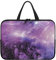 Surwin Laptop Sleeve Case, Starry Sky Pattern Computer Cover Waterproof With Handle and Zipper, Briefcase Bag for Notebooks (17 Inch, Purple Star)