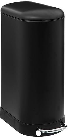 5 five simply smart Poubelle à pédale fine en métal Ariane Noir 30 l