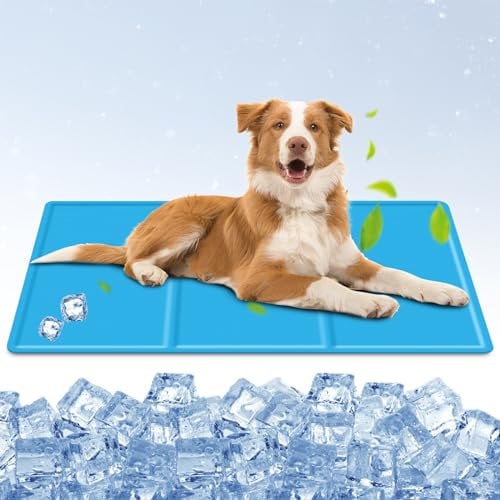Fageny Dog Cooling Mat Small 50 x 40 cm, Non-Toxic Gel Self Cooling Pad, Durable Pet Cool Mat Rabbit for Dogs Cats in Hot Whether