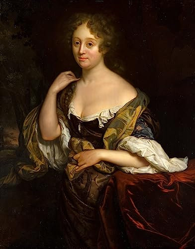 GKAZGQPR Berühmte Gemälde Gemälde Fotodruck Drucken Ölgemälde Portret Van Isabella Agneta Deutz Von Godfried Schalken Oder Schalcken für Wohnzimmerdekoration 60x90cm