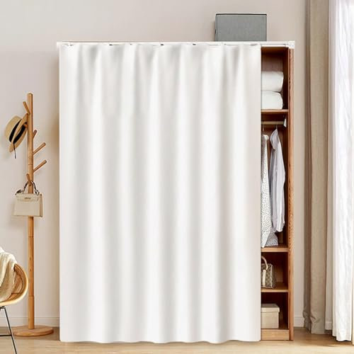 Kraftpaid Staubdichter Schrankvorhang,Staubdichte Badezimmervorhänge,Schranktür Vorhang,staubdicht,Verdunkelungsvorhang,für Kleiderschrank,Badezimmer,Staubdichter Vorhang für Regale,Küchenfenster.