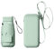 QUINTRA Mini-Reise-Sonnenschirm für Geldbörse mit Etui, Kleiner kompakter Regenschirm, leicht, tragbar, Winddicht, für Damen, Herren, Outdoor-Zubehör für unterwegs (Mint Green, one Size)