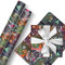 HOOKTA Harry Geschenkpapier 2 Rollen 43 cm x 3 m Geschenkpapier Langlebig Harry Geschenkpapier Pack für Kindergeburtstag, Party Aufbewahrung Festliche Dekoration (Retro-Orange) (Hinweis-Rätsel)