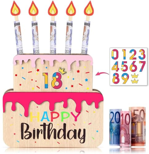 kiimiipa LED Geldgeschenke Geburtstag,Jugendweihe Geschenke Mädchen Junge,Personalisierte Geldgeschenke Geburtstag Lebensbaum Holz,Geldgeschenk Jugendweihe Deko,WunscherfüLler Geldgeschenk (Style 2)