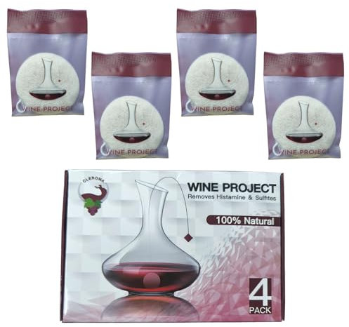 4 Pack Wine Wand Wine Filters, Wine Purifier Teabag Accessories for Wine Lovers, Wine Sulfite Filter for Decanter to Remove Sulfite and Histamine, Eliminate Headaches, Reduce Wine Allergies