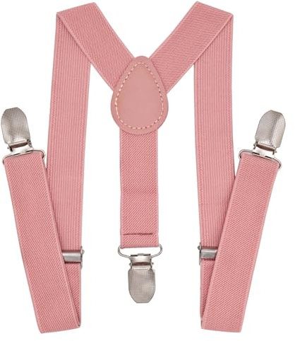NestNook Kids Hosenträger Y-förmige Kinder-Hosenträger für Jungen und Mädchen (Dunkelpink)