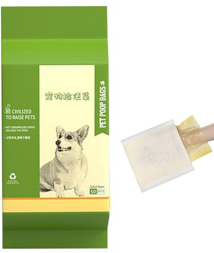 XANHOY Sacs à déjections canines biodégradables et anti-odeurs - Jetables - Anti-fuite - Ramassage facile - Sacs poubelle d'extérieur