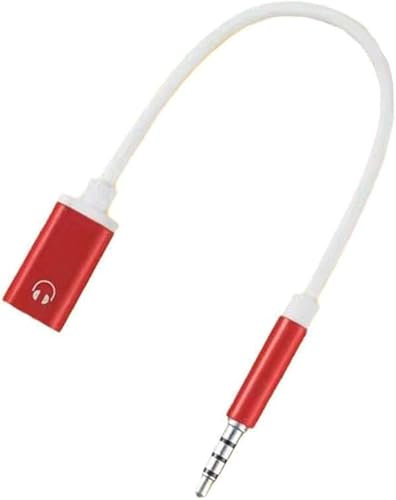 Zenarao Adattatore jack per cuffie rosso, cavo audio da 3,5 mm maschio a femmina tipo C, cavo USB C a AUX audio, compatibile con lettori MP3, lettori CD, laptop, tablet, smartphone