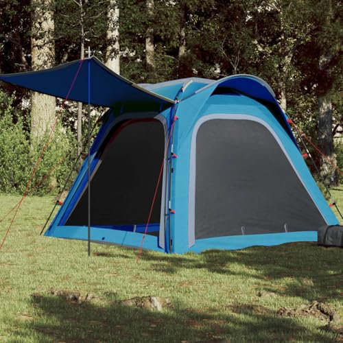Juroupi Campingzelt 4 Personen Camping Zelt Camping Tent Camping ZubehöR Zelt Blau 240x221x160 cm 185T TAFT
