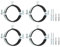 sourcing map 4 Pcs Adjustable Pipe Bracket Clamp, 3(76mm) Wall Ceiling Mount Split Ring Pipe Hanger Galvanized Iron Pipe Strap Support with Screw & Expansion Tube for Pipe Tube
