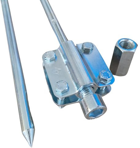 BLYSKAWICA – Erdungsspieß - Erdungsstab - Staberder - Erdspieß Erdung - Kreuzerder - Tiefenerder - verzinkter Stahl – Erdungsstange – Größe - 1,5m Ø16-1,5m