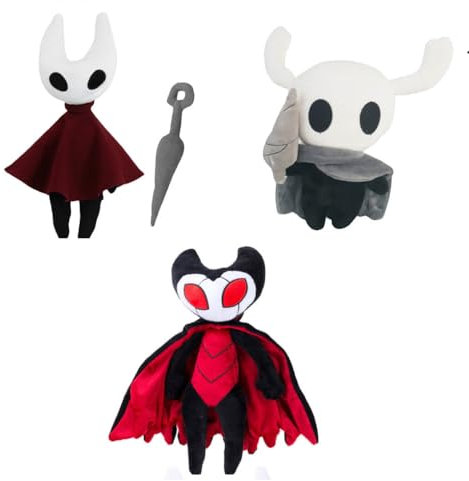 3 Pcs Hollow Knights Plush Hollow Knights Figur The Knight Grimm Nail Niedlich Plüschpuppe 30 cm / 11.8 Inch Hollow Knights Geburtstagsdeko Doll