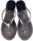 Damen Sommer transparente Jelly Sandalen | Kristalline, Flache Zehensteg Flip-Flops | Bequeme Strand Freizeitschuhe (Black, 42)
