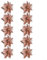 Set mit 10 dekorativen Glitzer-Blumen für Weihnachtskränze und Weihnachtsbäume (Roségold)