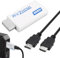 Wii HDMI Adapter Wii to HDMI Adapter for Nintendo Wii HDMI Adapter Wii Adapter to HDMI with 1M Wii HDMI Cable Supports 1080P/720P with 3.5mm Audio Jack Compatible with All Wii Display Modes