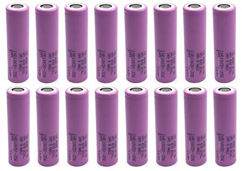 4x SAM INR18650 35E - 3400mAh 8A Continuous Discharge or 13A Maximum discharge - Rechargeable Li-Ion 18650 Flat-Top Battery. Genuine & Recent Batch (16 x SAM INR18650 35E - 3500mAh 8A CDR - NO CASES)