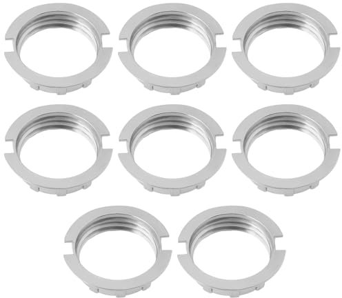LT Easiyl Lot de 8 Bagues de Support de Lampe de Conversion en Alliage d'argent G9 Adaptées Aux Supports d'abat-jour 3/4 Pouce Diamètre Adaptateur de Table Bague de Réduction d'abat-jour G9