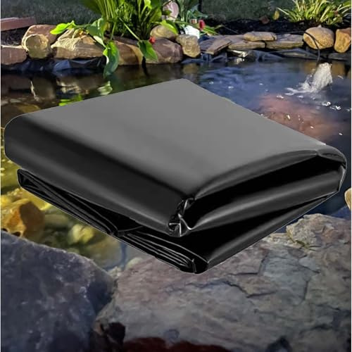 Revêtement de bassin renforcé 3x7m 5x6m 7x8m 8x10m 10x12m Revêtement de bassin extérieur Film d'étanchéité Membrane anti-humidité pour étangs à carpes koï, aquaculture et jardins aquatiques(4x5m)