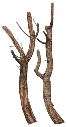 Generisch 2 Kork Äste 80-90 cm lang | Durchmesser ca. 3-5 cm, AST von der Korkeiche | Naturkork-Rinde für Terrarium | Jeder AST EIN Unikat! Made in Portugal