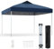 HOMASIS Gazebo Pieghevole 3 x 3 m con Protezione UV 50+, Altezza Regolabile, 1 Blocco Centrale, Borsa per il Trasporto, Padiglione da Giardino per Festa (Blu)
