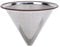 Xolsurg Pour Over Coffee Dripper Stainless Steel Coffee Filter Paperless Reusable Metal Cone Coffee Filter with Rubber Loop for 1 to 3 Cup