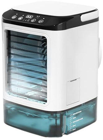 Kühlung AC Ventilator - Tragbare Schreibtisch-Klimaanlage, Raumkühler | Persönliche Kühlung mit Nachtlichtbefeuchter für Schlafzimmer Wohnung im Freien Picknick Picknick Sommer Reise Ton