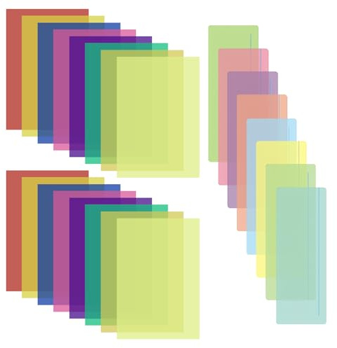 24 PCS Dyslexia Overlays,Coloured Overlays for Reading Dyslexia,Lined Strips,Guided Reading Tracking Rulers for Enhance Reading Experience,Highlighting and Reducing Visual Stress(Multicolor)