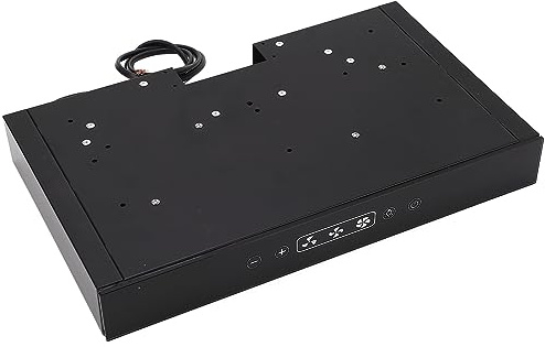MasYosh Cappa aspirante a 12 V, pulsante touch, motore in rame puro, doppia girandola, maggiore assorbenza, con filtro rimovibile e doppia illuminazione a LED, per cucina di