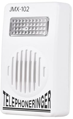 Horett Amplificatore Telefonico Suoneria Aiuto Luce Stroboscopica Campanello Forte 70 DB per Non Udenti Telefono Fisso Montaggio a Parete Senza Batteria
