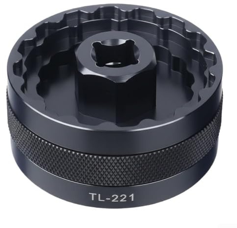 5-in-1 Innenlager Werkzeug, Aluminiumlegierung Tretlager Abzieher für 16-Notch 39mm/41mm/44mm/46mm & 28.99mm, MTB & Rennrad Wartungs-Tool