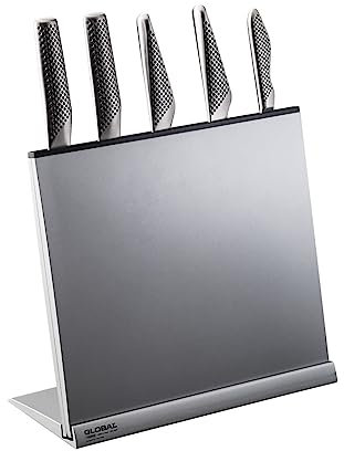 Global 6 Piece Kitchen Knife Stand Set