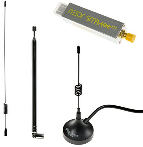NooElec NESDR SMArTee XTR Bundle - Premium RTL-SDR w/Extended Tuning Range, Aluminum Enclosure, Bias Tee, 0.5PPM TCXO, SMA Input & 3 Antennas. RTL2832U & E4000-Based Software Defined Radio