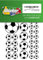 114 Aufkleber, Fußball, Sticker, 15-50 mm, weiß/schwarz, aus PVC, Folie, bedruckt, selbstklebend, EM, WM, Bundesliga
