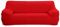 ele ELEOPTION Sofa Überwürfe Sofabezug Stretch elastische Sofahusse Sofa Abdeckung in Verschiedene Größe und Farbe Herstellergröße 195-230cm (Rot, 3 Sitzer für Sofalänge 170-220cm)