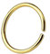 Paula & Fritz® runder biegbarer UNIVERSAL Fake Hoop Ring 8mm lang 0.8mm dick Gold Segmentring Septum Tragus Helix Cartilage Nasen-Piercing Ohrklemme Nostril Chirurgenstahl Titan
