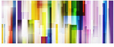 Bilderwelten Top 10 Glasbilder Wandbild Foto Kunstdruck 50 x 125 cm, Rainbow Cubes
