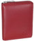 BROWN BEAR Geldbörse Reißverschluss | echt Leder Rot | RFID-Schutz mit Münzfach | Portemonnaie Echtleder Herren & Damen | Zip Geldbeutel | BB Design 8009 CRD