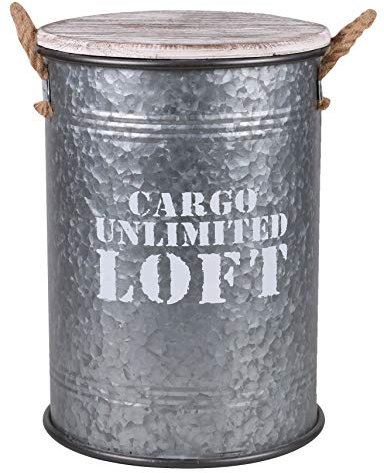 Urban Living LOFT & METAL BIDON EN METAL X3 S:27XH41CM / M:33,5XH47CM / L:40XH52CM