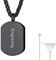 Richsteel Schwarz Dog Tag Halskette aus Edelstahl Halskette mit Anhänger Dog Tag für Kinder und Jungendlichen