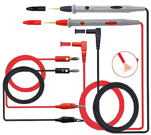 Senven (2 set) kit di test della linea di test elettronico multimetro professionale, strumento per sonda test a pinza a coccodrillo multimetro, testa a banana, test di laboratorio, test elettrici.
