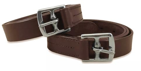 Avon Equine Steigbügel Leder Schwarz & Braun (116,8 cm bis 142,2 cm) (46 Zoll, Dunkelbraun)