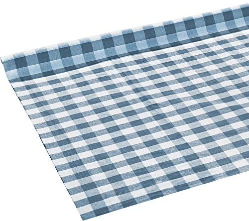 REDBEST Meterware, Stoff Landhaus karo Nashville blau Größe 160 cm breit - strapazierstark, langlebig, glattes Gewebe, 100% Baumwolle