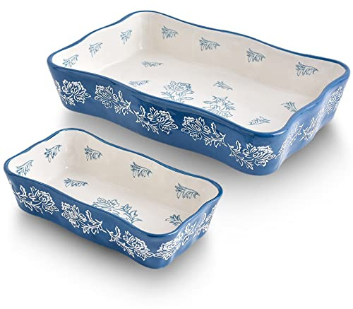 Wisenvoy Casserole Dishes for Oven - 2-Pcs Baking Dish Set